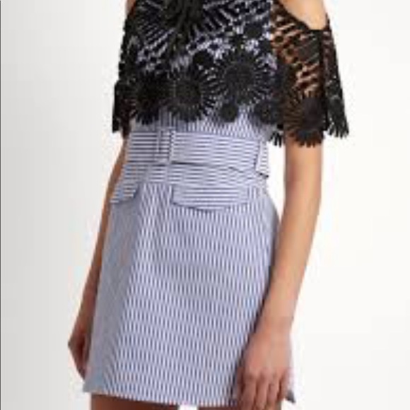 Self portrait lace cape overlay dress - Picture 3 of 6